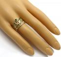 14k yellow gold custom name emerald ring 0.15ct