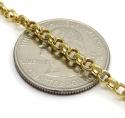 14k yellow gold solid circle link chain 22-30 inch 3.5mm