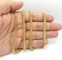 925 yellow sterling silver franco link chain 20-30 inch 4.2mm