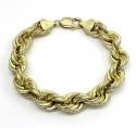 10k yellow gold hollow smooth xl rope bracelet 9
