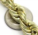10k yellow gold hollow smooth xl rope bracelet 9