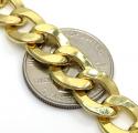 10k yellow gold hollow cuban bracelet 9 inch 11mm 