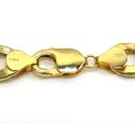 10k yellow gold hollow cuban bracelet 9 inch 11mm 