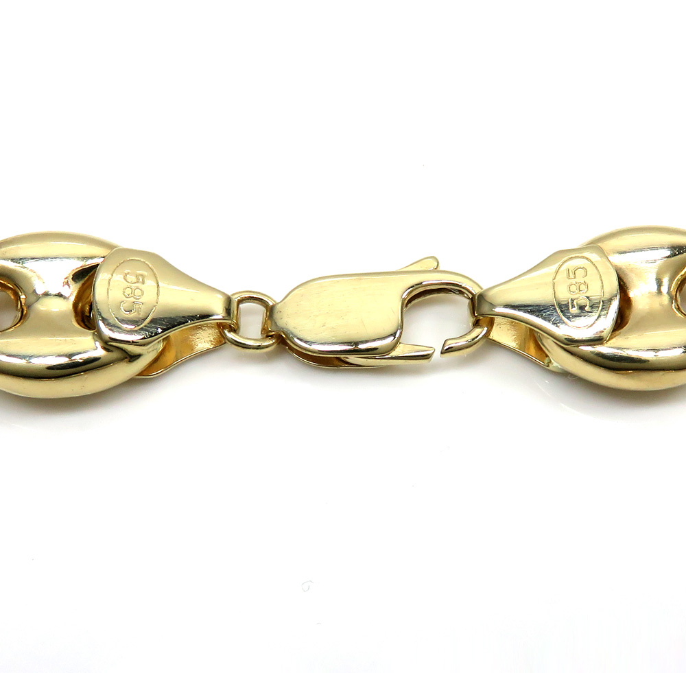 14k yellow gold gucci puff link chain 24-26 inches 11.50mm