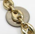14k yellow gold gucci puff link chain 24-26 inches 11.50mm