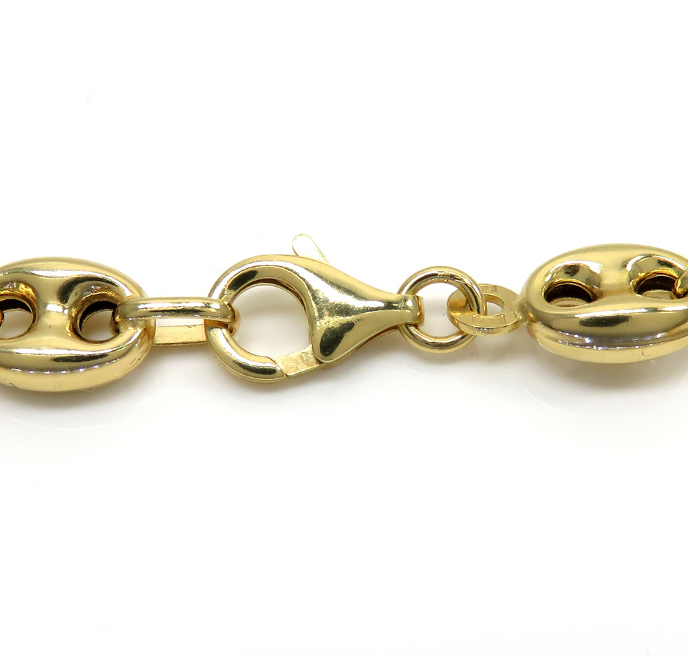 14k yellow gold gucci puff link chain 20-26 inches 8.00mm