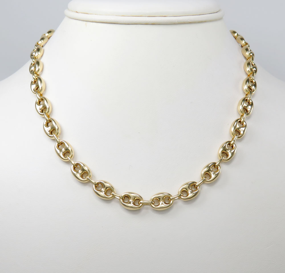 14k yellow gold gucci puff link chain 20-26 inches 8.00mm - Image 6