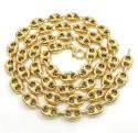 14k yellow gold gucci puff link chain 20-26 inches 8.00mm