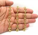 14k yellow gold gucci puff link chain 20-26 inches 8.00mm