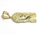 10k yellow gold medium classic jesus face pendant 