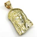 10k yellow gold medium classic jesus face pendant 