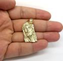 10k yellow gold medium classic jesus face pendant 
