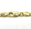 10k yellow white or rose gold skinny hollow puffed miami chain 18-24