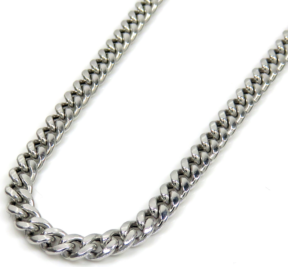 10k gold hollow puffed miami chain 18-26 inch 3.70mm