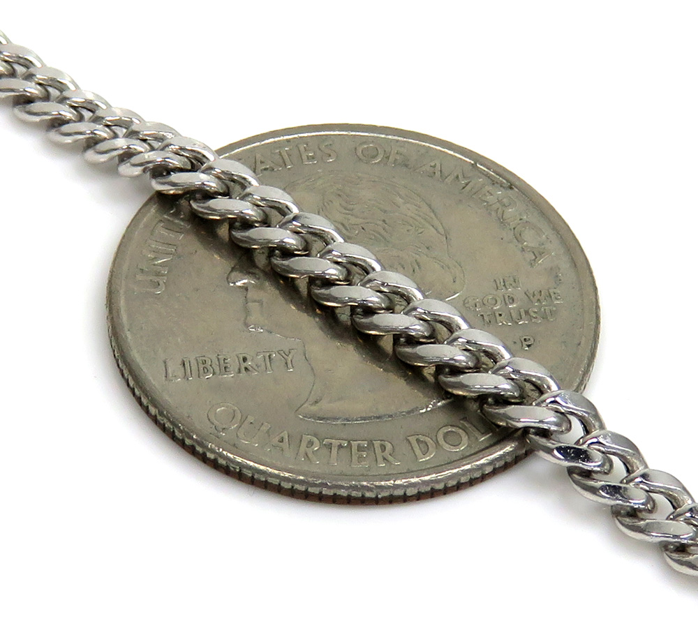 10k gold hollow puffed miami chain 18-26 inch 3.70mm