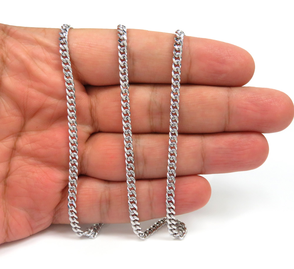 10k gold hollow puffed miami chain 18-26 inch 3.70mm