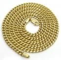 10k gold hollow puffed miami chain 18-26 inch 3.70mm