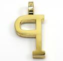 10k yellow gold diamond custom made initial pendant 0.50ct