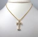 10k yellow gold diamond custom made initial pendant 0.50ct 