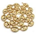 10k yellow gold hollow gucci link chain 24 inch 16.50mm