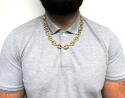 10k yellow gold hollow gucci link chain 24 inch 16.50mm 
