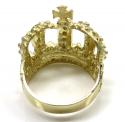 10k yellow gold nugget kings crown ring 