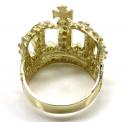 10k yellow gold nugget kings crown ring