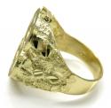 10k yellow gold diamond cut nugget dollar sign ring 