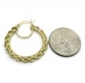 Ladies 10k yellow gold 3mm rope hoops 