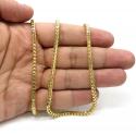 10k yellow gold tight hollow franco link chain 24 inch 3.2mm