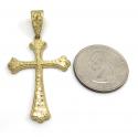 10k yellow gold medium nugget bishop cross
