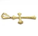 10k yellow gold medium nugget bishop cross