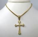 10k yellow gold medium nugget bishop cross