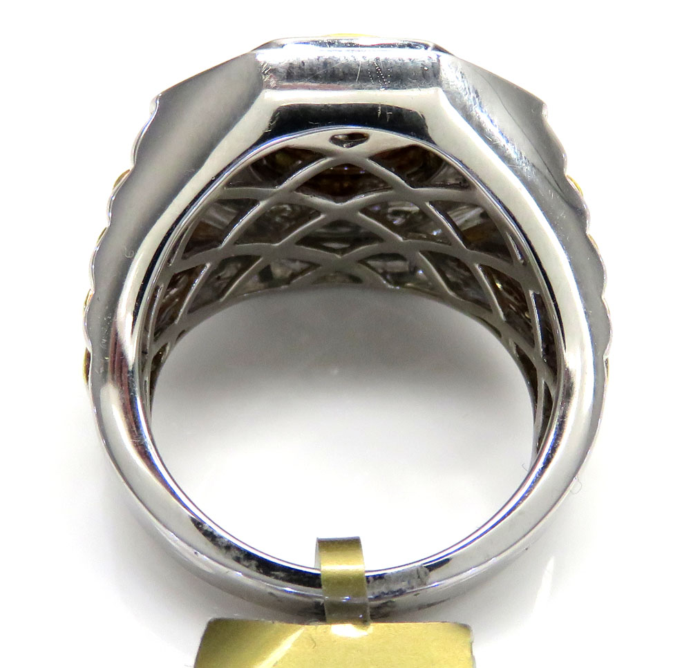 10k two tone diamond gold presidential style ring 0.71ct