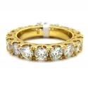 14k yellow gold comfort grip eternity 20 pointer diamond wedding band 3.45ct