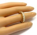 14k yellow gold comfort grip eternity 20 pointer diamond wedding band 3.45ct