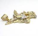 10k two tone gold large angel v demon saint michaels pendant 