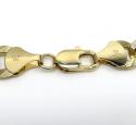 14k yellow gold diamond cut cuban id bracelet 8.75 inch 11.30mm 