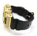 Mens white cz dw-6900 yellow stainless steel g-shock watch 5.00ct