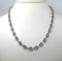 .925 white sterling silver puff gucci link chain 20-30 inch 8mm