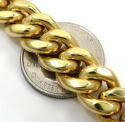 10k yellow gold hollow miami bracelet 8.5 inch 12.20mm