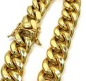 10k yellow gold hollow miami bracelet 8.5 inch 12.20mm
