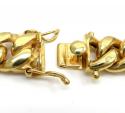10k yellow gold hollow miami bracelet 8.5 inch 12.20mm