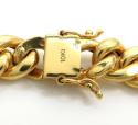 10k yellow gold hollow miami bracelet 8.5 inch 12.20mm