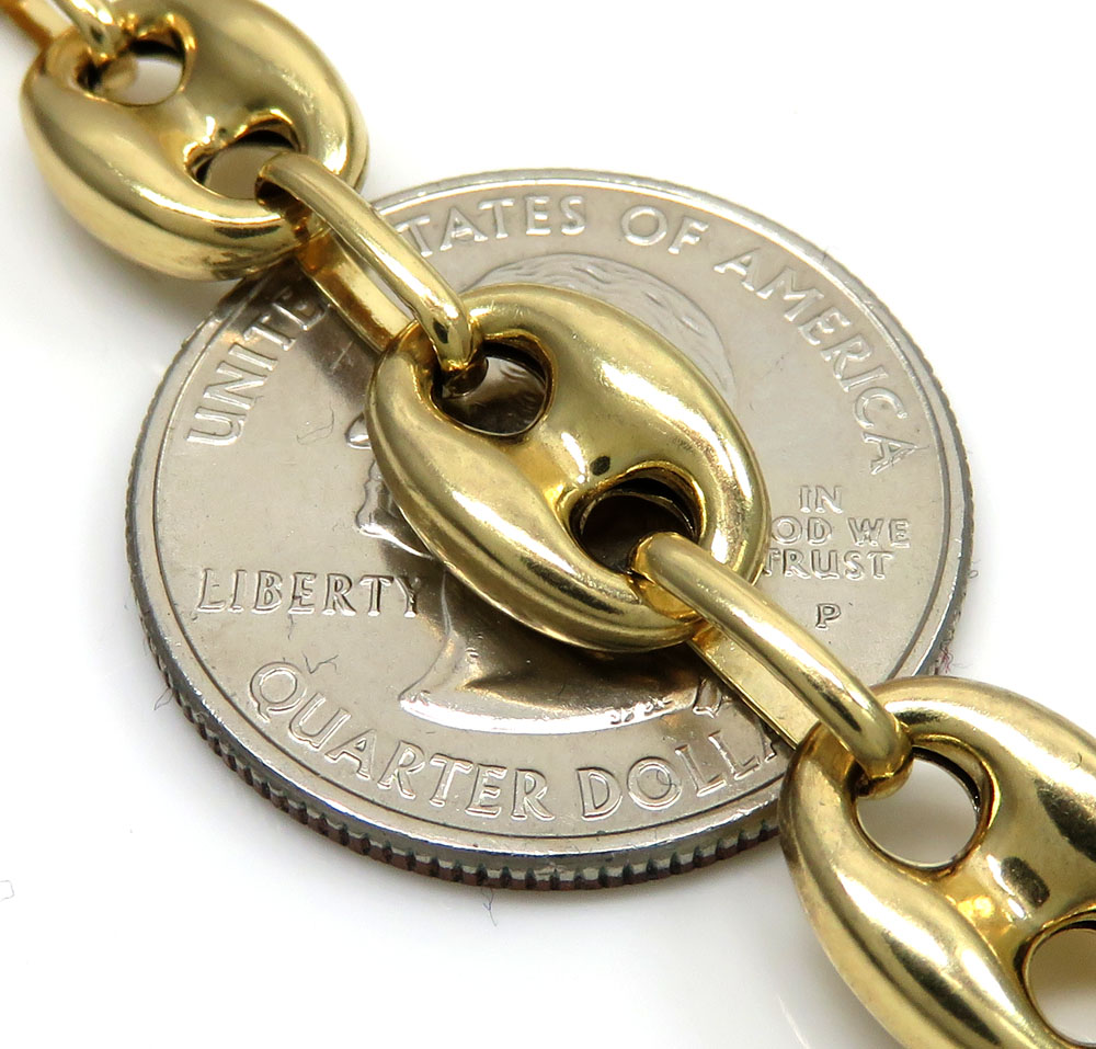 10k yellow gold hollow gucci link chain 20-26
