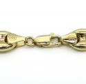 14k yellow gold gucci puff link chain 24 inches 8.00mm