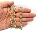 14k yellow gold gucci puff link chain 24 inches 8.00mm