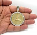 10k yellow gold large diamond star medallion pendant 2.02ct