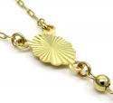 14k yellow gold smooth bead rosary chain 26 inch 3mm