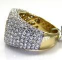 10k yellow gold dome shaped cluster round diamond fashion ring 4.91ct